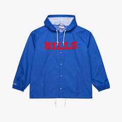 Buffalo Bills Coaches Full-Snap Hooded Windbreaker Jacket - Royal Jackets
