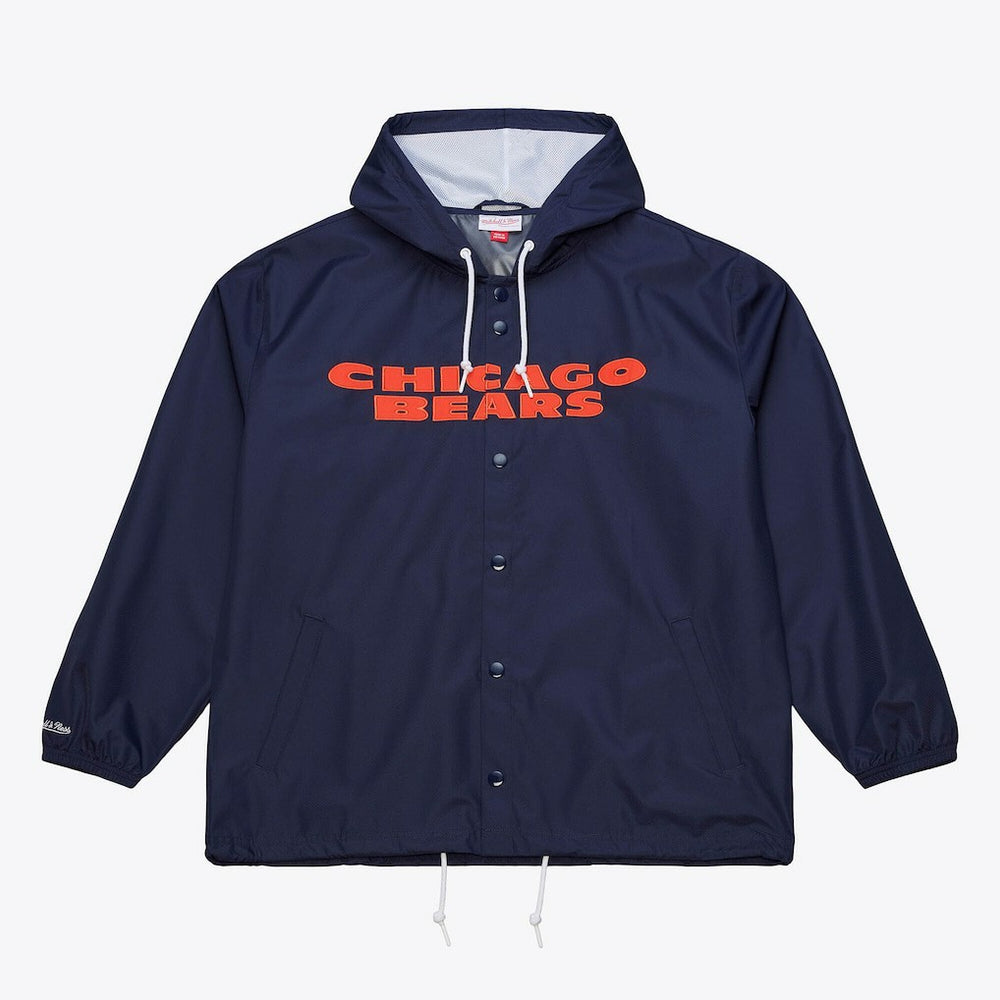 Chicago Bears Coaches Full-Snap Hooded Windbreaker Jacket - Navy Jackets