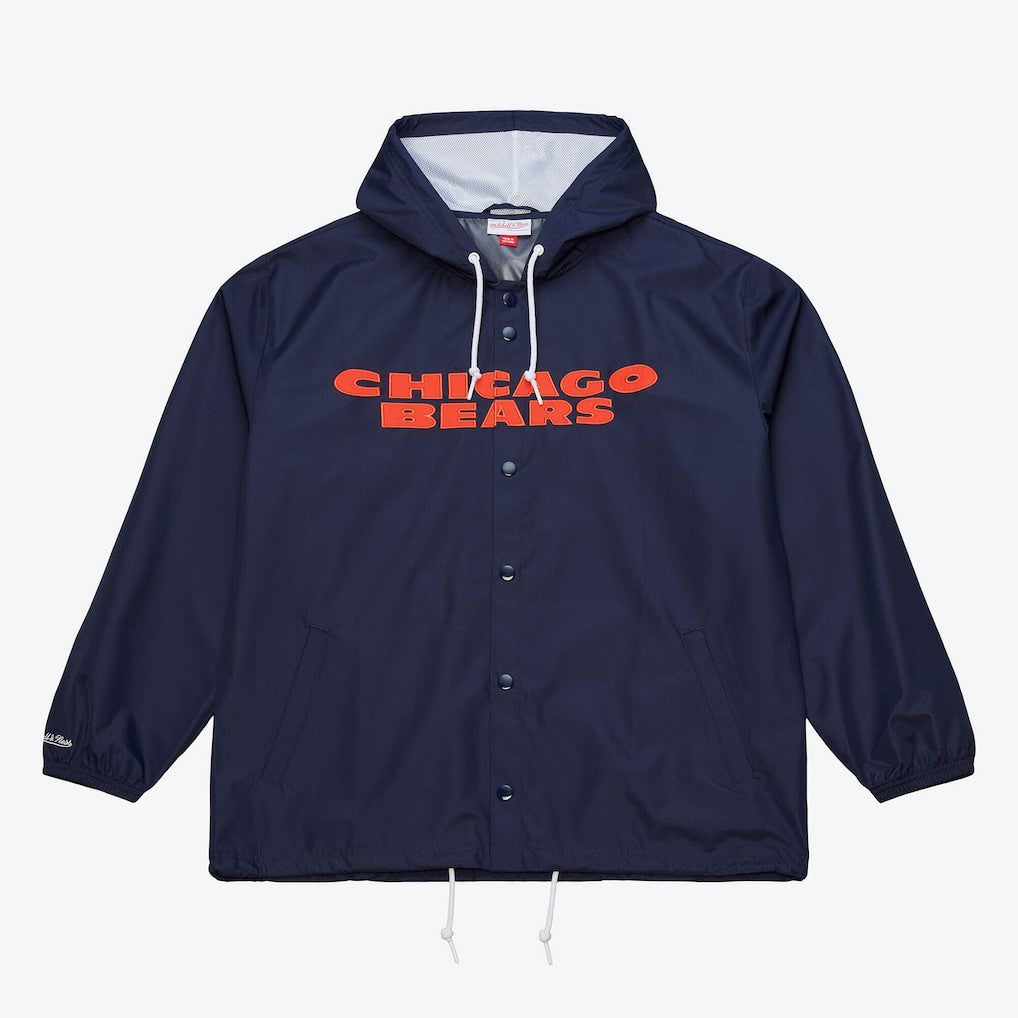 Chicago Bears Coaches Full-Snap Hooded Windbreaker Jacket - Navy Jackets