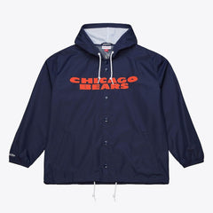 Chicago Bears Coaches Full-Snap Hooded Windbreaker Jacket - Navy Jackets
