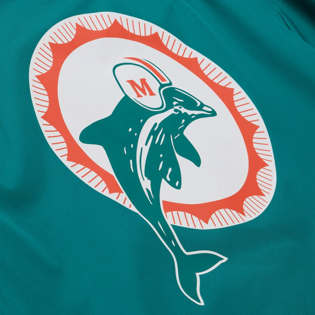 Miami Dolphins Coaches Full-Snap Hooded Windbreaker Jacket - Aqua Jackets