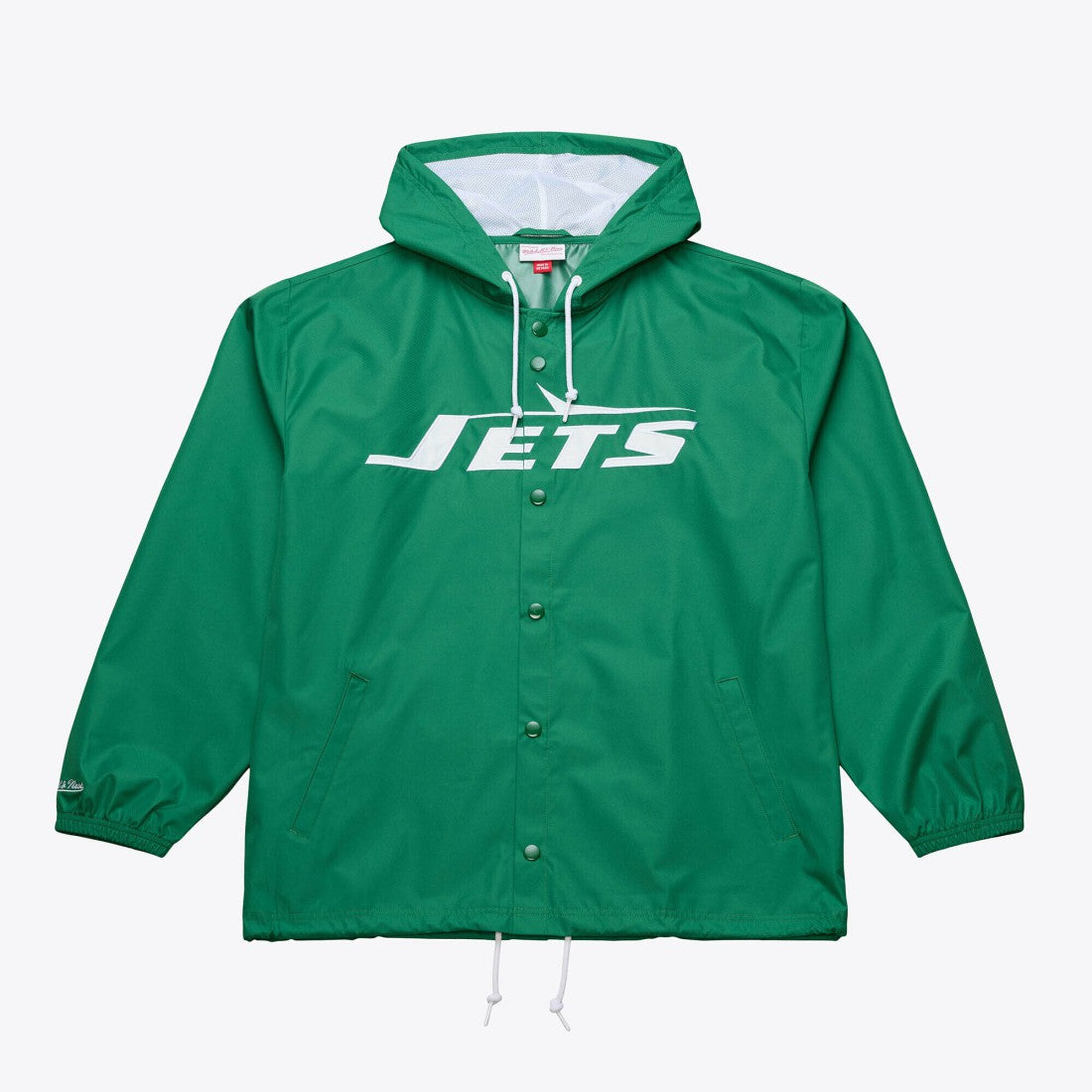 New York Jets Coaches Full-Snap Hooded Windbreaker Jacket - Green Jackets