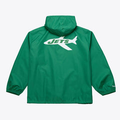 New York Jets Coaches Full-Snap Hooded Windbreaker Jacket - Green Jackets