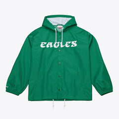 Philadelphia Eagles Coaches Full-Snap Hooded Windbreaker Jacket - Kelly Green Jackets