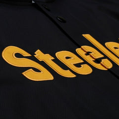 Pittsburgh Steelers Coaches Full-Snap Hooded Windbreaker Jacket - Black Jackets