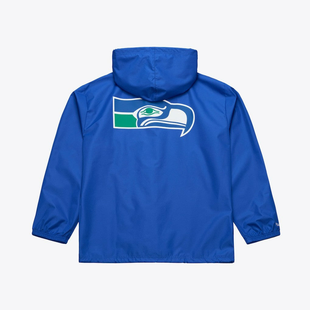 Seattle Seahawks Coaches Full-Snap Hooded Windbreaker Jacket - Royal Jackets