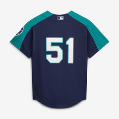 Ichiro Suzuki Seattle Mariners Mitchell & Ness 2006 Cooperstown Mesh Batting Practice Button-Up Jersey - Navy Jerseys