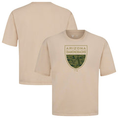 Arizona Diamondbacks Levelwear Oversized Luxe Signature Knit Buckler T-Shirt - Khaki T-shirts