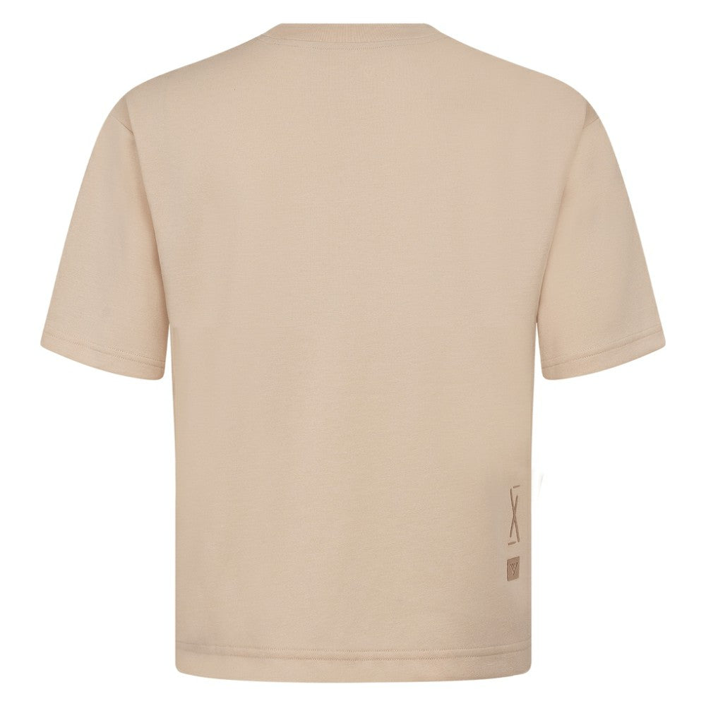 Los Angeles Dodgers Levelwear Oversized Luxe Signature Knit Buckler T-Shirt - Khaki T-shirts