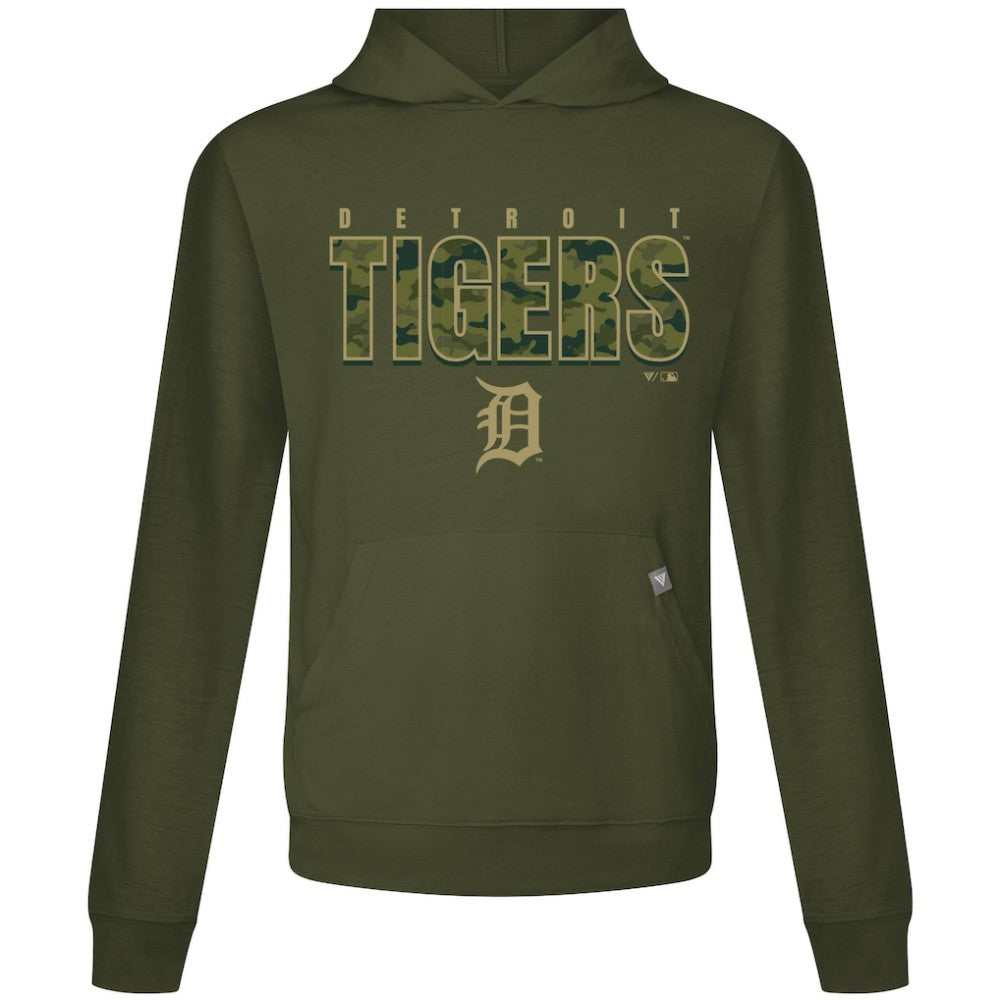 Detroit Tigers Levelwear Relay Protect Pullover Hoodie - Green Hoodies