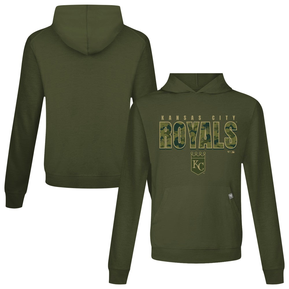 Kansas City Royals Levelwear Relay Protect Pullover Hoodie - Green Hoodies