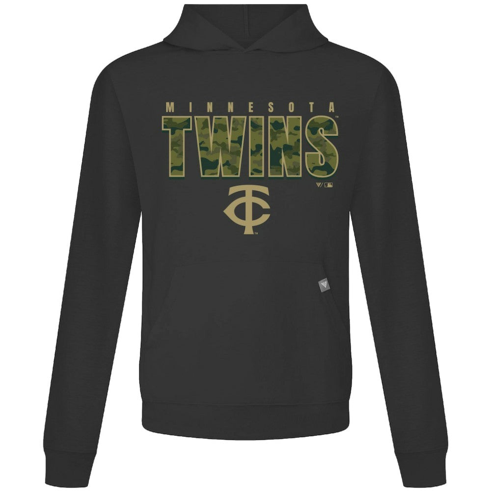 Minnesota Twins Levelwear Relay Protect Pullover Hoodie - Black Hoodies