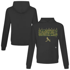 St. Louis Cardinals Levelwear Relay Protect Pullover Hoodie - Black Hoodies
