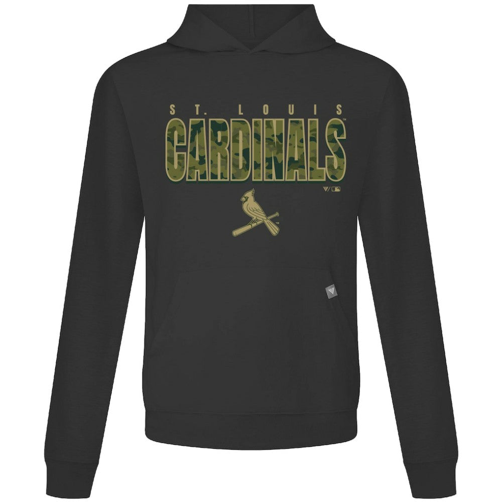 St. Louis Cardinals Levelwear Relay Protect Pullover Hoodie - Black Hoodies