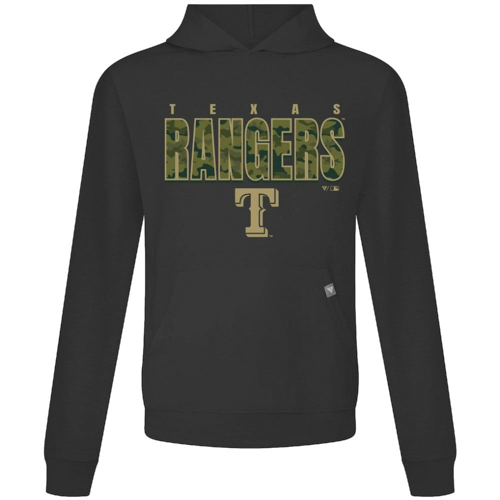 Texas Rangers Levelwear Relay Protect Pullover Hoodie - Black Hoodies
