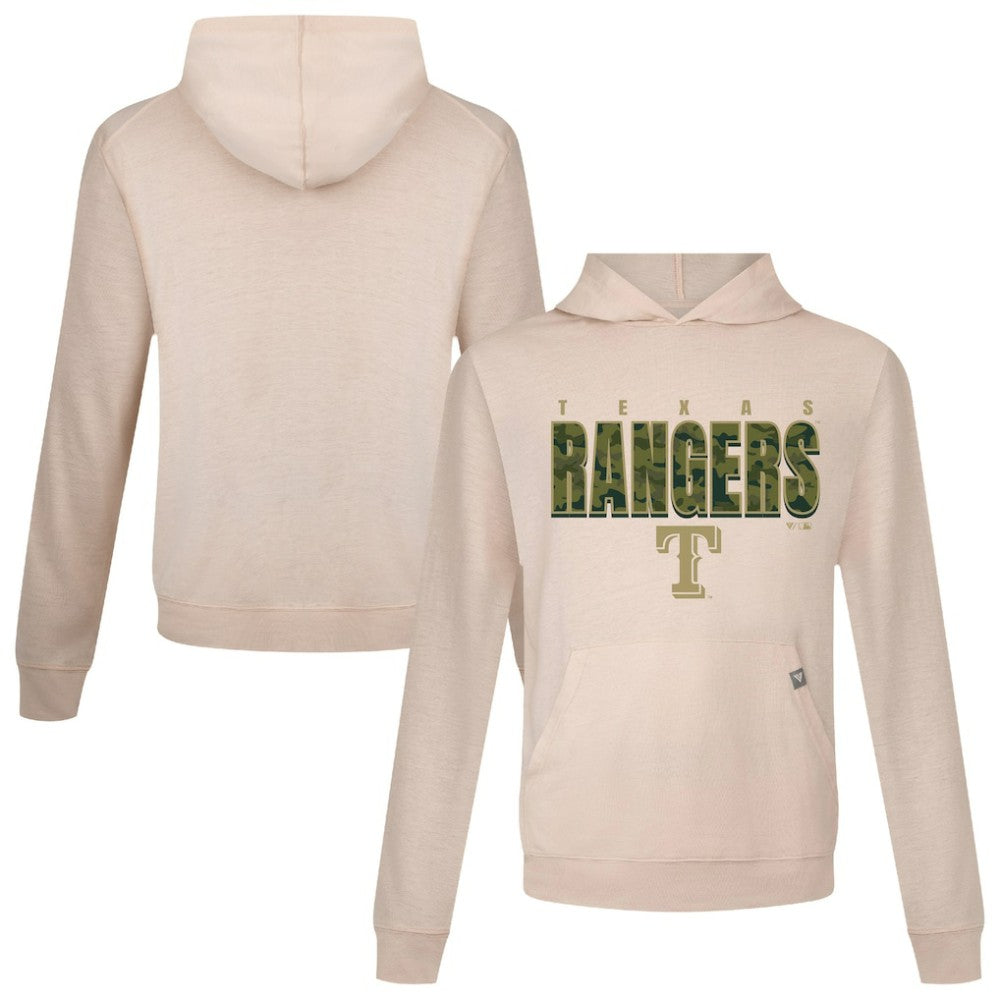Texas Rangers Levelwear Relay Protect Pullover Hoodie - Khaki Hoodies