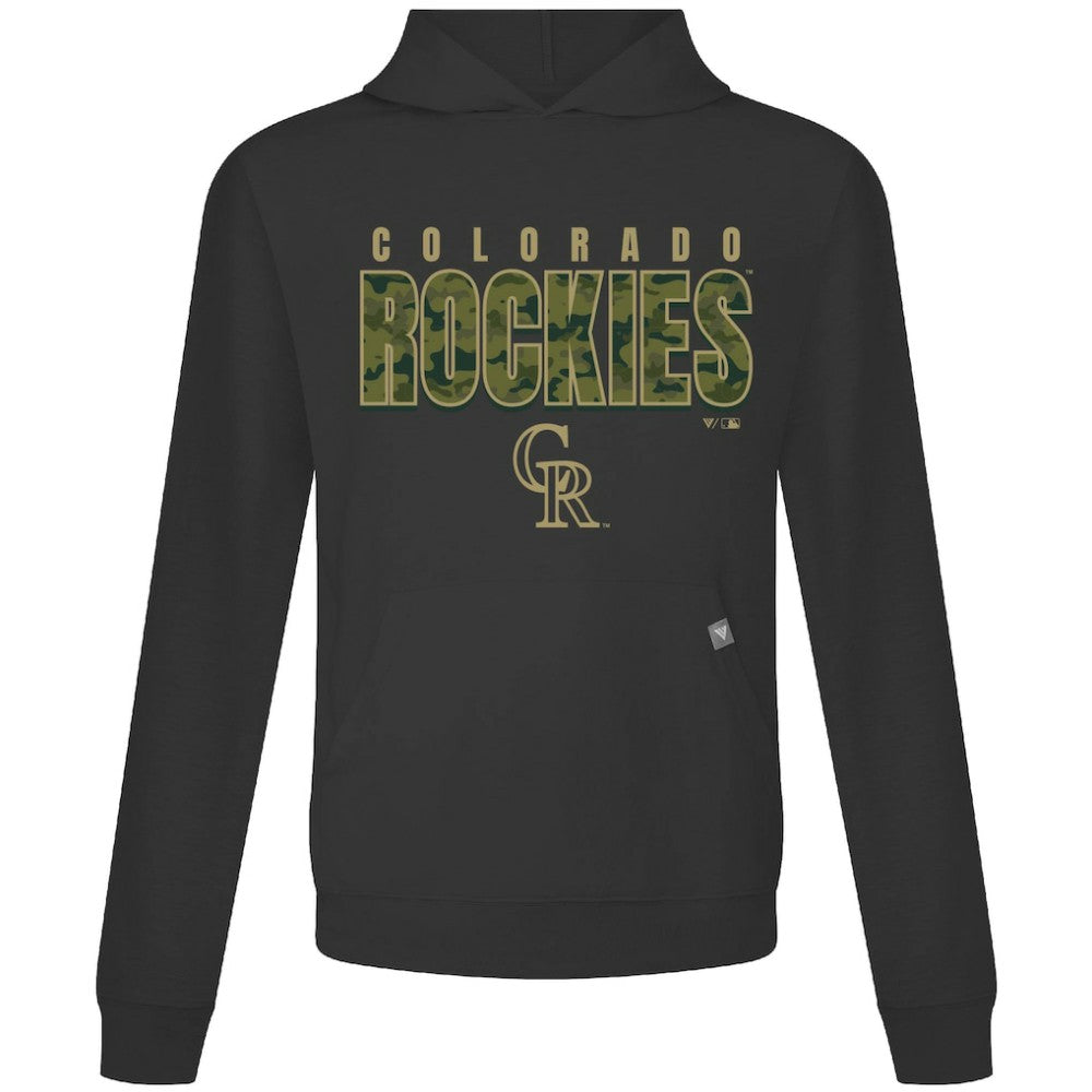 Colorado Rockies Levelwear Relay Protect Pullover Hoodie - Black Hoodies