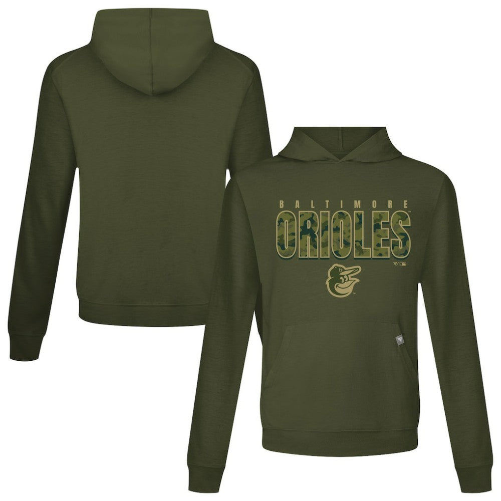 Baltimore Orioles Levelwear Relay Protect Pullover Hoodie - Green Hoodies