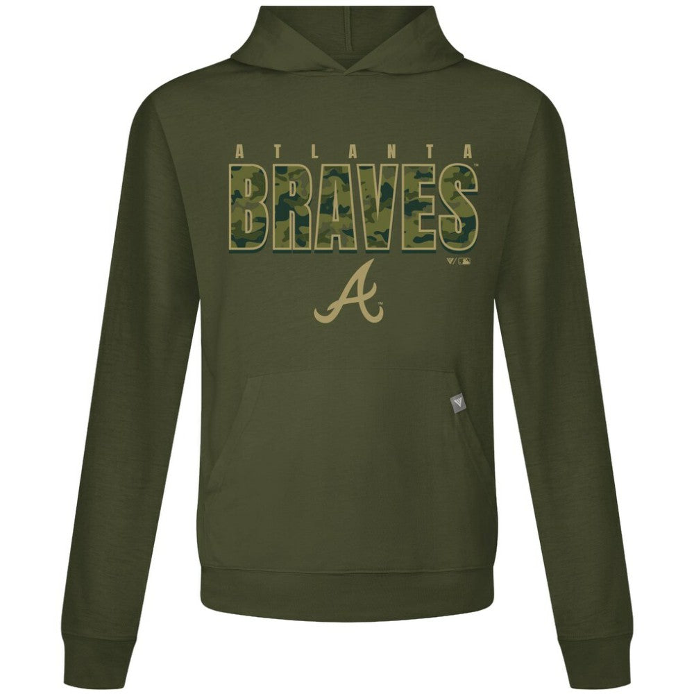 Atlanta Braves Levelwear Relay Protect Pullover Hoodie - Green Hoodies