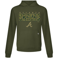 Atlanta Braves Levelwear Relay Protect Pullover Hoodie - Green Hoodies