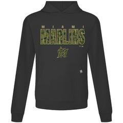 Miami Marlins Levelwear Relay Protect Pullover Hoodie - Black Hoodies