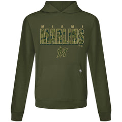 Miami Marlins Levelwear Relay Protect Pullover Hoodie - Green Hoodies