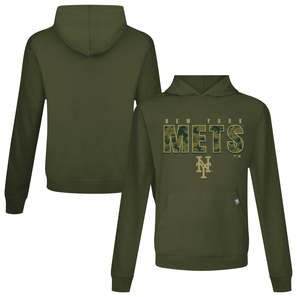 New York Mets Levelwear Relay Protect Pullover Hoodie - Green Hoodies