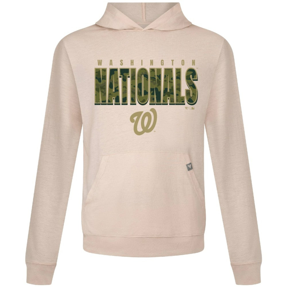 Washington Nationals Levelwear Relay Protect Pullover Hoodie - Khaki Hoodies