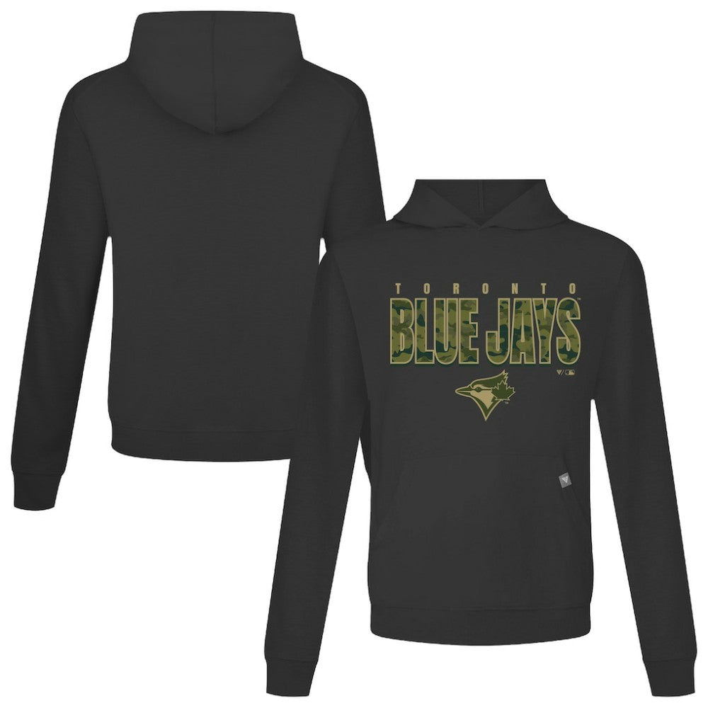 Toronto Blue Jays Levelwear Relay Protect Pullover Hoodie - Black Hoodies