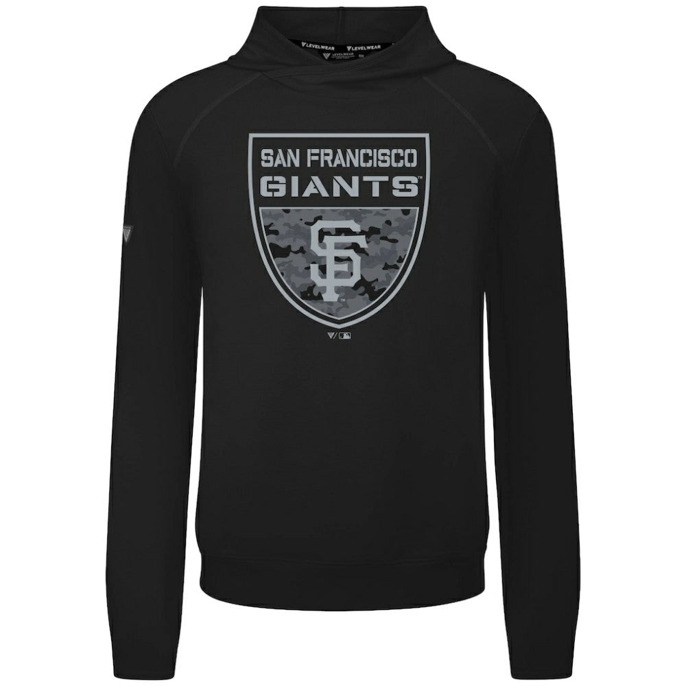 San Francisco Giants Levelwear Mandate Buckler Tri-Blend Pullover Hoodie - Black Hoodies