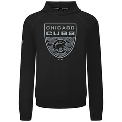 Chicago Cubs Levelwear Mandate Buckler Tri-Blend Pullover Hoodie - Black Hoodies