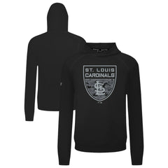 St. Louis Cardinals Levelwear Mandate Buckler Tri-Blend Pullover Hoodie - Black Hoodies