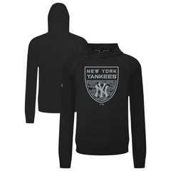 New York Yankees Levelwear Mandate Buckler Tri-Blend Pullover Hoodie - Black Hoodies