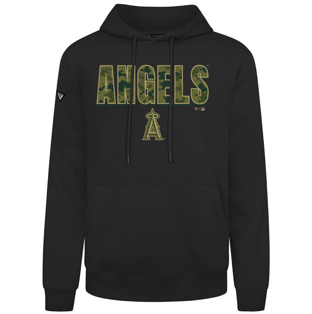 Los Angeles Angels Levelwear Podium Protect Pullover Hoodie - Black Hoodies