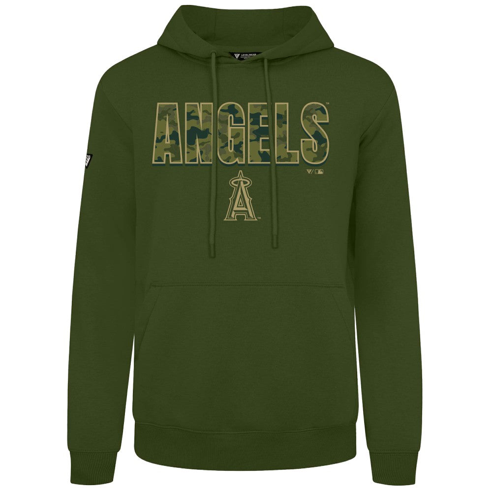 Los Angeles Angels Levelwear Podium Protect Pullover Hoodie - Green Hoodies