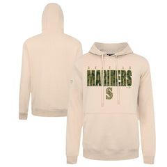 Seattle Mariners Levelwear Podium Protect Pullover Hoodie - Khaki Hoodies