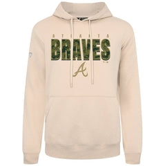 Atlanta Braves Levelwear Podium Protect Pullover Hoodie - Khaki Hoodies