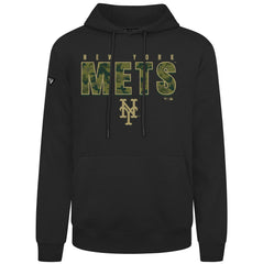 New York Mets Levelwear Podium Protect Pullover Hoodie - Black Hoodies