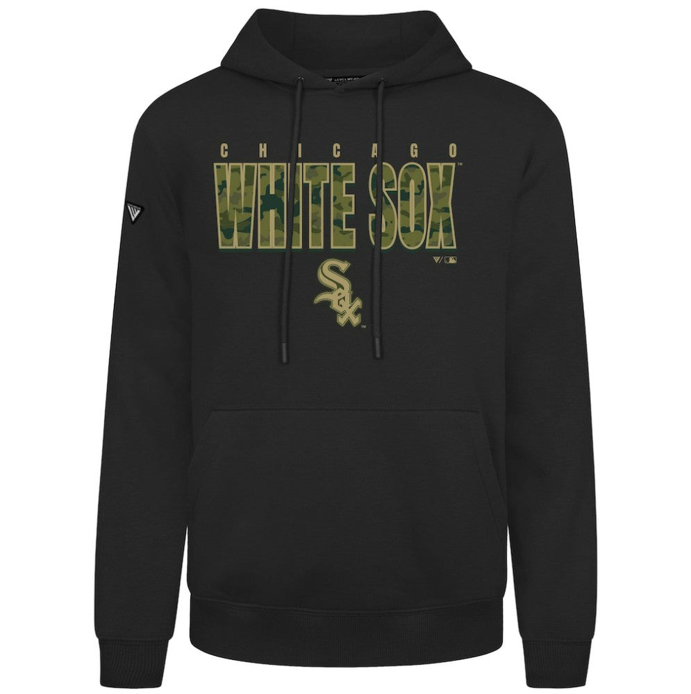 Chicago White Sox Levelwear Podium Protect Pullover Hoodie - Black Hoodies