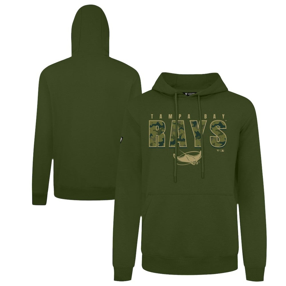 Tampa Bay Rays Levelwear Podium Protect Pullover Hoodie - Green Hoodies