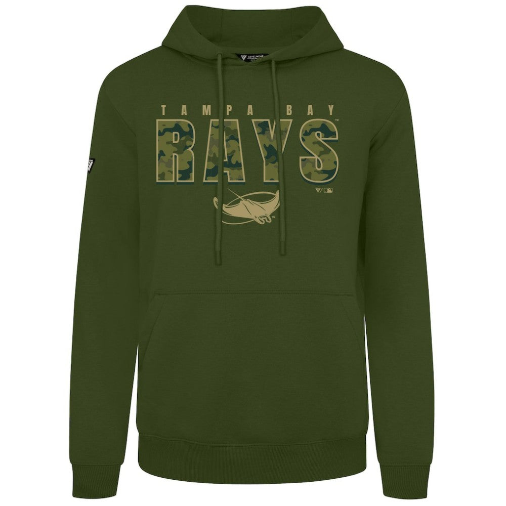 Tampa Bay Rays Levelwear Podium Protect Pullover Hoodie - Green Hoodies