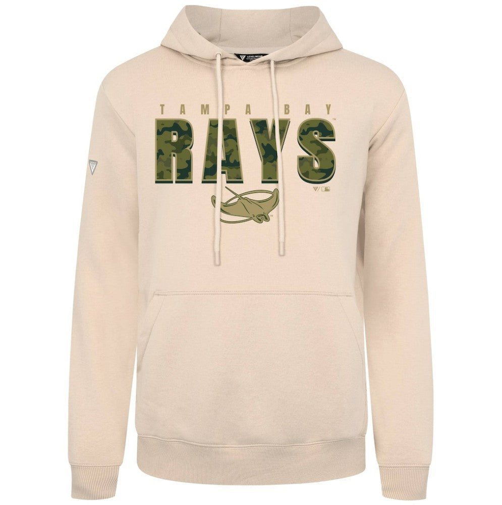 Tampa Bay Rays Levelwear Podium Protect Pullover Hoodie - Khaki Hoodies