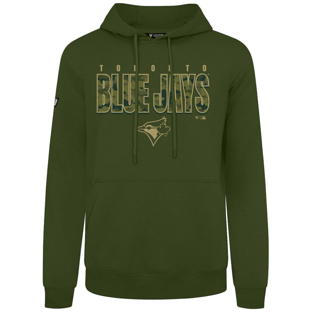 Toronto Blue Jays Levelwear Podium Protect Pullover Hoodie - Green Hoodies