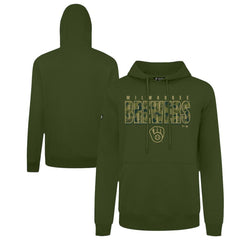 Milwaukee Brewers Levelwear Podium Protect Pullover Hoodie - Green Hoodies