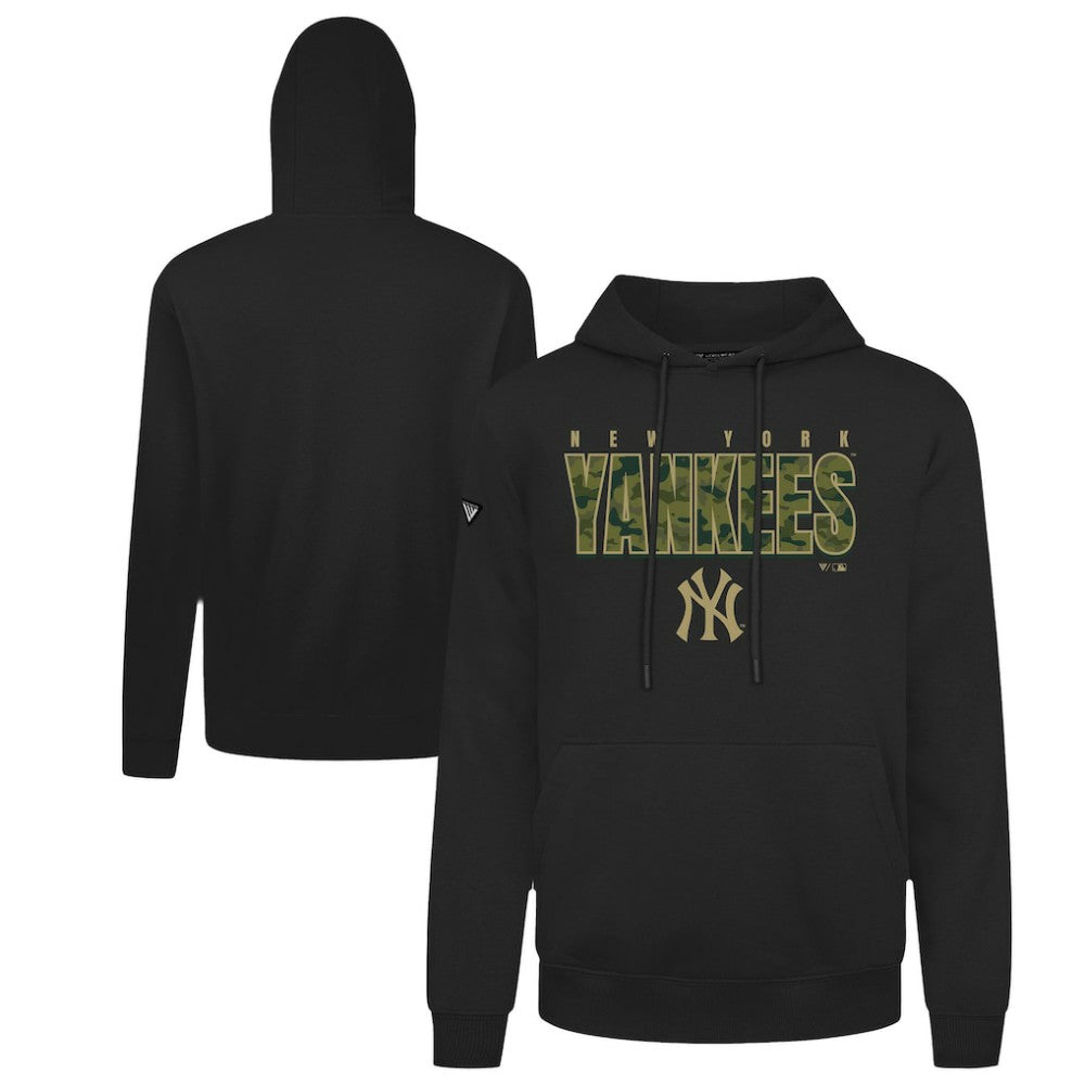 New York Yankees Levelwear Podium Protect Pullover Hoodie - Black Hoodies