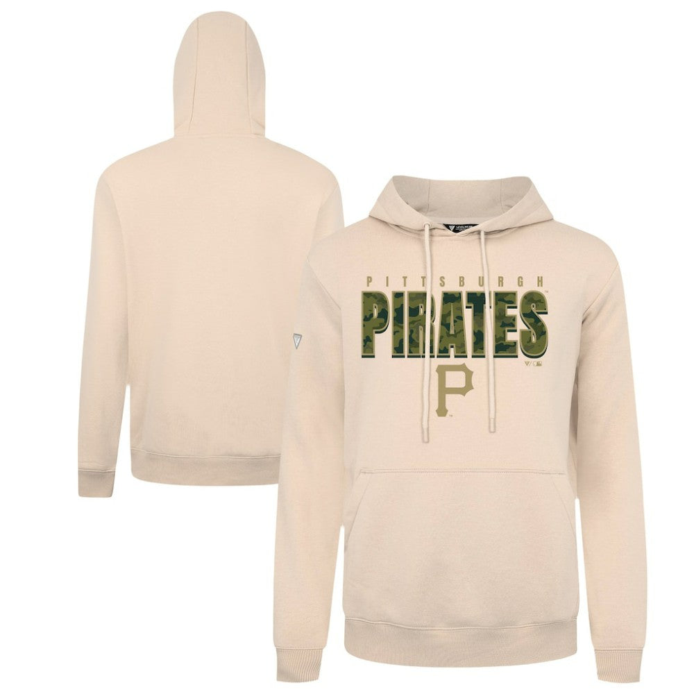 Pittsburgh Pirates Levelwear Podium Protect Pullover Hoodie - Khaki Hoodies