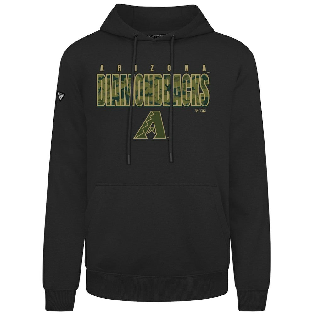 Arizona Diamondbacks Levelwear Podium Protect Pullover Hoodie - Black Hoodies