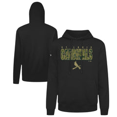 St. Louis Cardinals Levelwear Podium Protect Pullover Hoodie - Black Hoodies