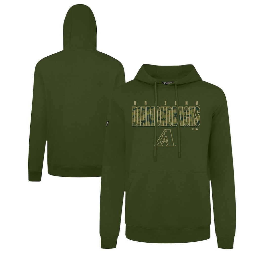 Arizona Diamondbacks Levelwear Podium Protect Pullover Hoodie - Green Hoodies