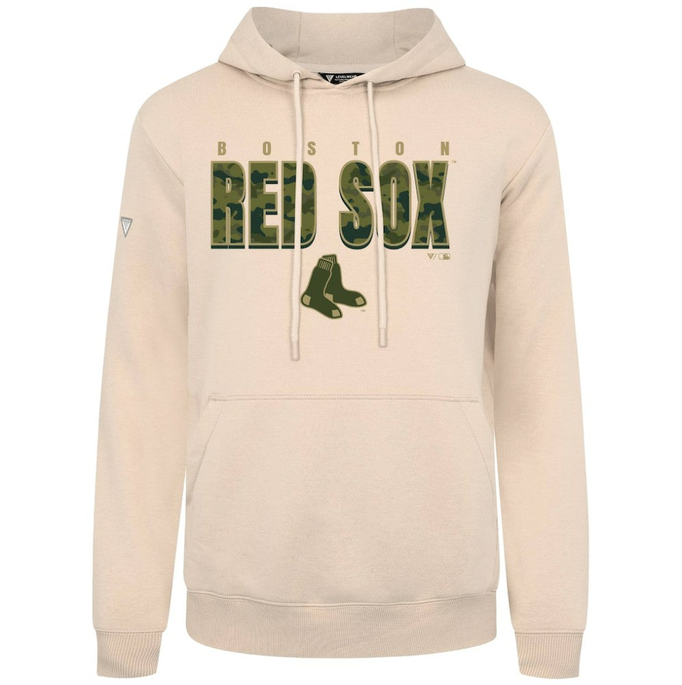 Boston Red Sox Levelwear Podium Protect Pullover Hoodie - Khaki Hoodies